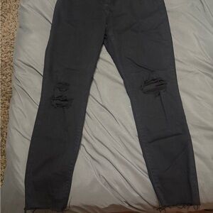 Black Distressed Skinny Jeans